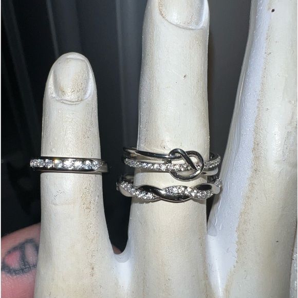 Adjustable sterling silver ring stack * FREE ADD ON ITEM * - Picture 2 of 5